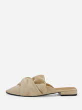 Load image into Gallery viewer, Suede Twist Strap Mule Flats