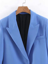 Load image into Gallery viewer, Notched Neck Solid Blazer