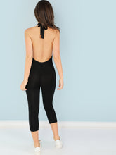 Load image into Gallery viewer, Mock Neck Form Fitting Jumpsuit