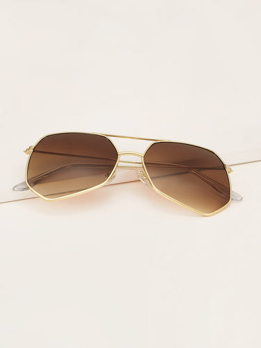 Top Bar Aviator Sunglasses With Case