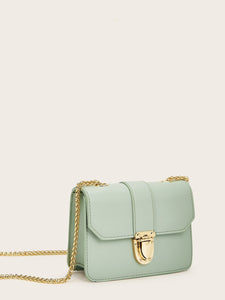 Push Lock Chain Crossbody Bag