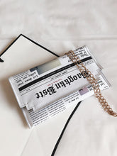 Load image into Gallery viewer, Letter Print Flap Chain Bag