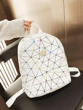 Load image into Gallery viewer, Crown Decor Geometric Print Backpack