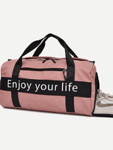 Load image into Gallery viewer, Slogan Print Duffle Bag