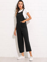 Load image into Gallery viewer, Pocket Front Rolled Up Hem Utility Overalls