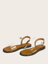 Load image into Gallery viewer, Two Part Transparent Flat Sandals