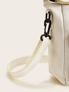 Release Buckle Front Oxford Fabric Crossbody Bag