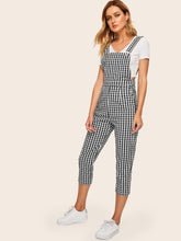 Load image into Gallery viewer, Gingham Pocket Side Overalls