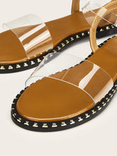 Load image into Gallery viewer, Two Part Transparent Flat Sandals