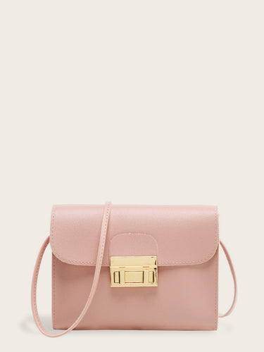 Metal Detail Flap Crossbody Bag