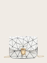 Load image into Gallery viewer, Geometric Print Push Lock Chain Bag