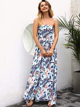 Load image into Gallery viewer, Self Tie Split Floral Bandeau Dress