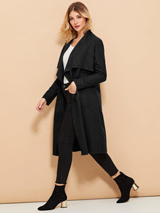 Self Tie Solid Coat