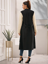 Load image into Gallery viewer, Contrast Panel Single-breasted Belted Trench Coat