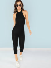 Load image into Gallery viewer, Mock Neck Form Fitting Jumpsuit