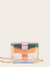 Load image into Gallery viewer, Buckle Detail Iridescent Chain Crossbody Bag