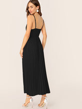 Load image into Gallery viewer, Surplice Neck Pleated Cami Dress