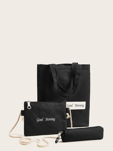 4 Pieces Letter Pattern Bag Set