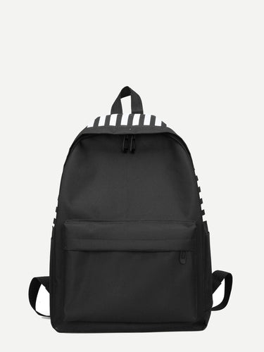 Striped Detail Nylon Backpack