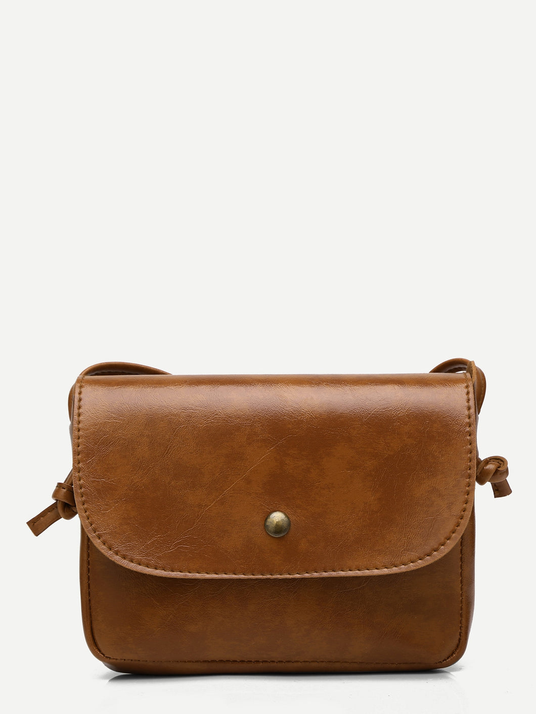 Solid Flap Crossbody Bag