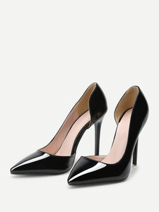 Pointed Toe PU Pumps