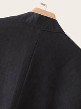 Load image into Gallery viewer, Waterfall Collar Drawstring Slant Pocket Outerwear