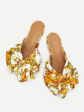 Load image into Gallery viewer, Bow Tie Point Toe Mule Flats