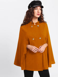 Double Breasted Cape Coat