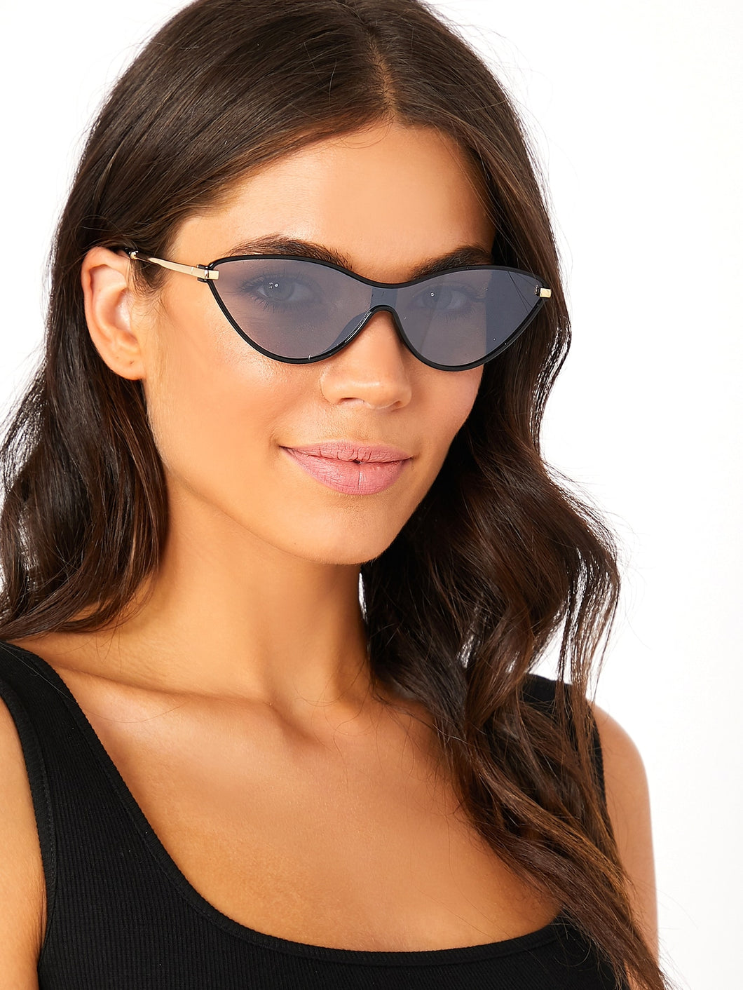 Thin Acrylic Frame Cat Eye Sunglasses