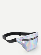 Load image into Gallery viewer, Iridescent Fanny Pack With Skinny Belt