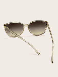 Transparent Frame Flat Lens Sunglasses