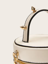 Load image into Gallery viewer, Studded Decor Zip Around Bucket Bag