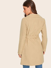 Load image into Gallery viewer, Double Breasted Belted Trench Coat