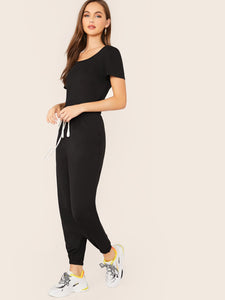 Tie Waist Jumpsuit