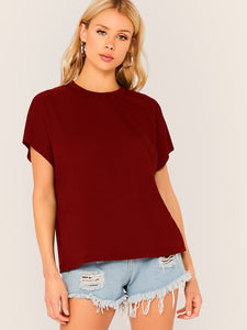 Short Sleeve Solid Top