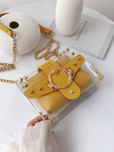 Load image into Gallery viewer, Studded Decor Clear Bag With Inner Pouch