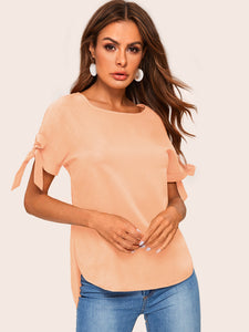 Knot High low Blouse