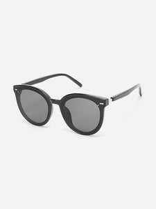 Plain Frame Flat Lens Sunglasses