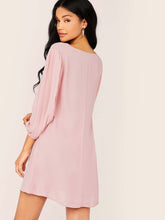 Load image into Gallery viewer, Solid Pleated Sleeve Tunic Dress