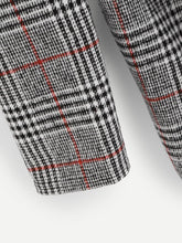 Load image into Gallery viewer, Plaid Waterfall Neck Jacket