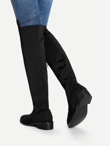 Knee Length Plain Boots