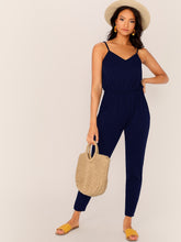 Load image into Gallery viewer, Solid Blouson Slip Jumpsuit