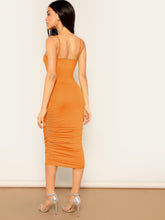 Load image into Gallery viewer, Ruched Cami Midi Dress