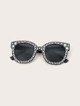 Load image into Gallery viewer, Rhinestone Star Decor Flat Lens Sunglasses With Case