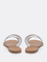 Load image into Gallery viewer, Metallic Mermaid Scale Double Band Slide Sandals