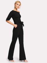 Load image into Gallery viewer, Button Detail Self Tie Jumpsuit