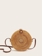 Load image into Gallery viewer, Round Shaped Woven Crossbody Bag