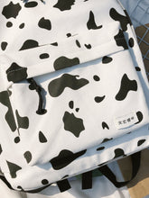 Load image into Gallery viewer, Cow Print Pocket Front Backpack