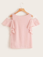 Load image into Gallery viewer, Cold Shoulder Butterfly Sleeve Top