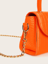 Load image into Gallery viewer, Croc Embossed Satchel Chain Bag